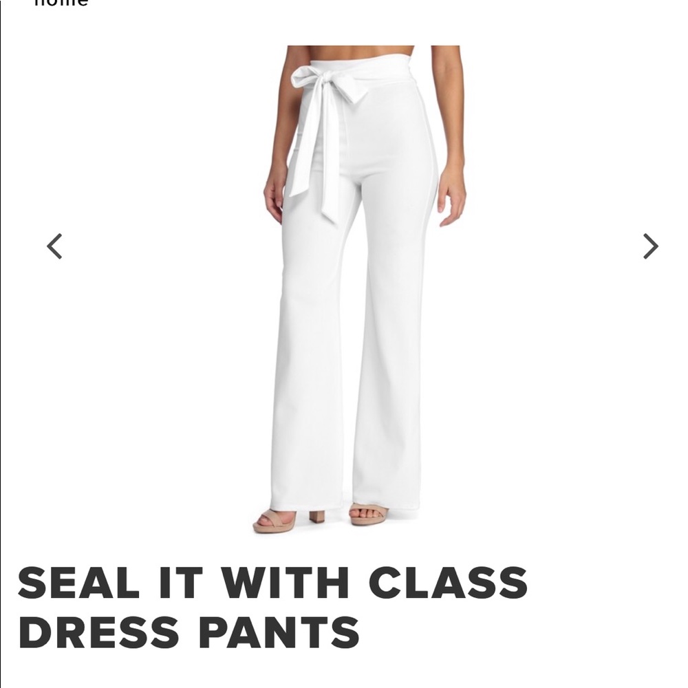 windsor white high waist pants